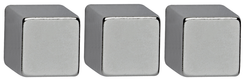 MAUL Neodym-Würfelmagnet, 10 mm, Haftkraft: 3,8 kg, silber von Maul