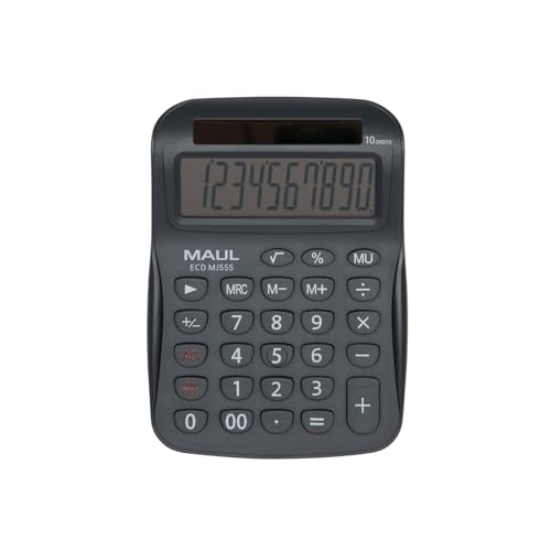 MAUL Taschenrechner Eco MJ 555 | Taschenrechner Solar mit 10 Stellen Display | Nachhaltiger Tischrechner aus recyceltem Kunststoff | Standardfunktionen | Blauer Engel/uz116 | Grau MAUL Taschenrechner Eco MJ 555 | Taschenrechner Solar mit 10 Stellen Display | Nachhaltiger Tischrechner aus recyceltem Kunststoff | Standardfunktionen | Blauer Engel/uz116 | Grau von Maul