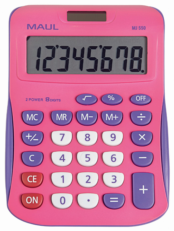 MAUL Tischrechner MJ 550, 8-stellig, pink von Maul