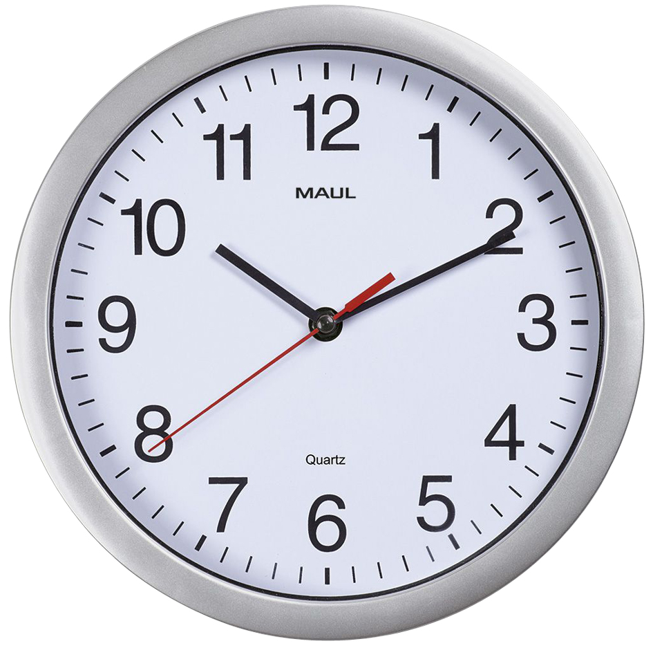 MAUL Wanduhr/Quarzuhr MAULrun, Durchmesser: 250 mm, silber MAUL Wanduhr/Quarzuhr MAULrun, Durchmesser: 250 mm, silber von Maul