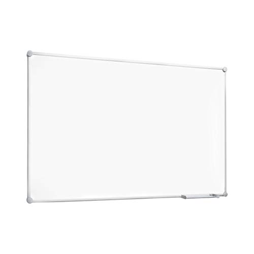 MAUL Whiteboard 2000, magnethaftend, trocken abwischbar, mit Ablageschale, einfache Montage, alusilber, 1200 x 900 mm von Maul