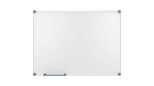 MAUL Whiteboard 2000 MAULpro 90 x 120 cm | Magnetische Wandtafel aus Aluminium mit Stiftablage für Whiteboard Marker | Trocken abwischbar | Kratzfeste Oberfläche | Quer- und Hochformat | Grau von Maul