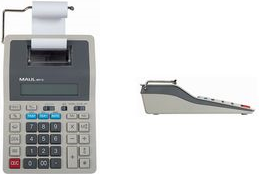 MAUL druckender Tischrechner printing MPP 32, grau 12-stellige LCD-Anzeige, 1-zeilig, Währungsumrechnung, - 1 Stück (7272084) von Maul