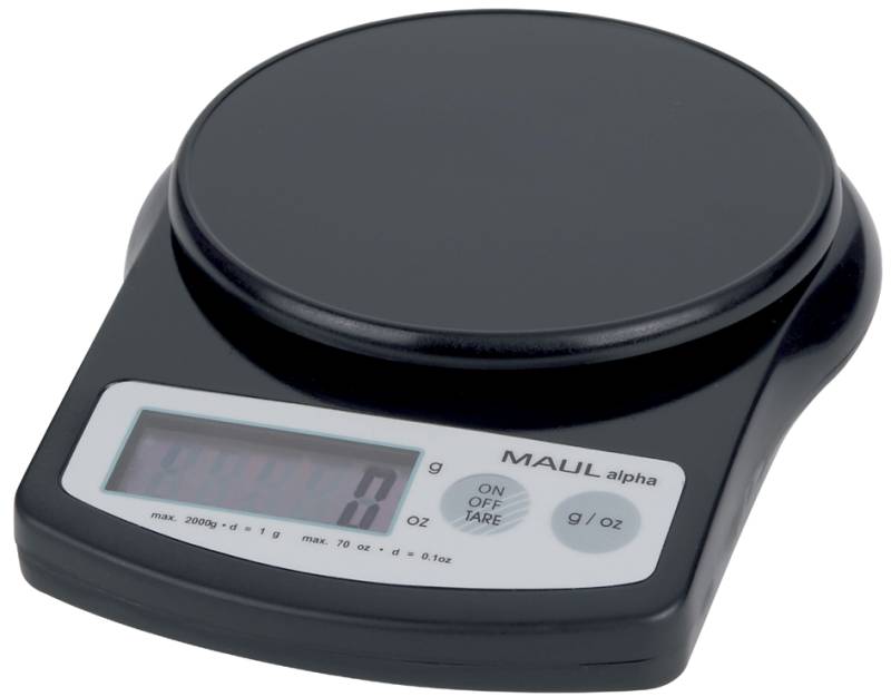 MAULalpha Briefwaage, Tragkraft: 2.000 g, schwarz von Maul