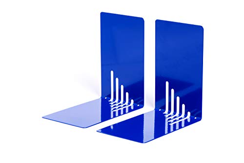 Maul Buchstützen aus Metall, 14x8,5x14 cm, blau, 1 Paar von Maul