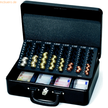 Maul Geldkassette 36x26,5x11,2 cm mit Euro-Zähl-Einsatz schwarz von Maul