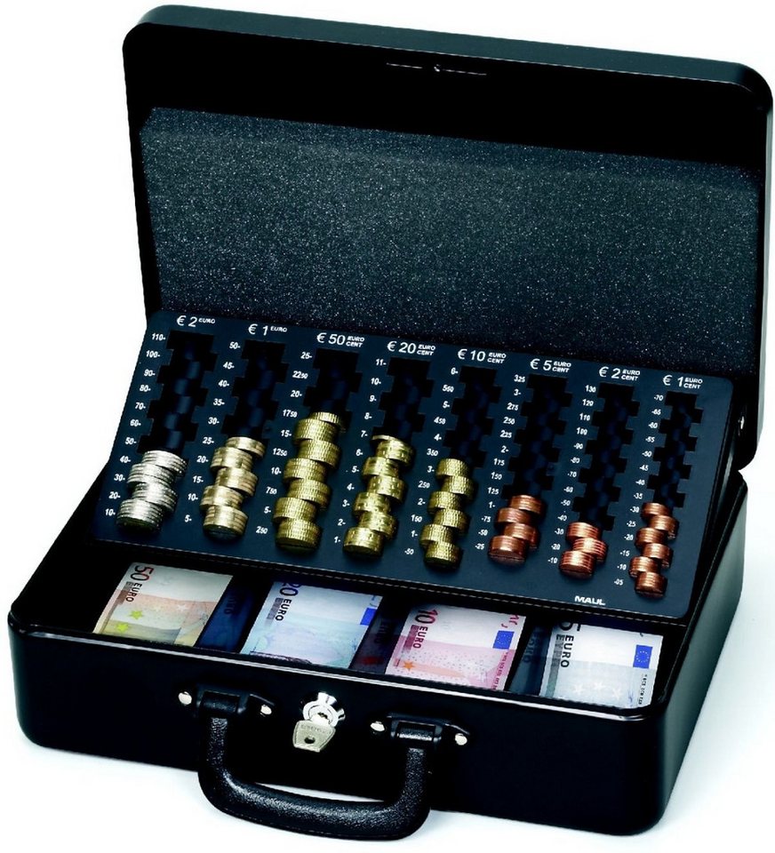 MAUL Geldkassette Geldkassette 36x26,5x11,2 cm mit Euro-Zähl-Einsatz schwarz MAUL Geldkassette Geldkassette 36x26,5x11,2 cm mit Euro-Zähl-Einsatz schwarz von MAUL