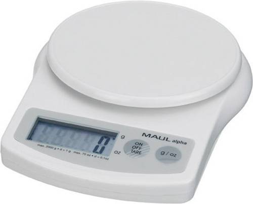 Maul MAULalpha 2000G 1642002 Briefwaage Wägebereich (max.) 2kg Ablesbarkeit 1g batteriebetrieben We von Maul