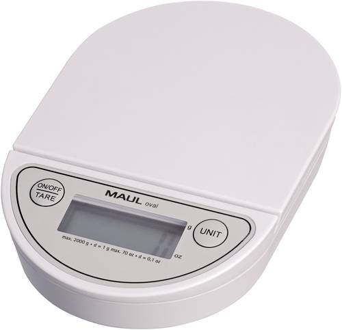 Maul MAULoval 1622002 Briefwaage Wägebereich (max.) 2kg Ablesbarkeit 1g batteriebetrieben Weiß von Maul