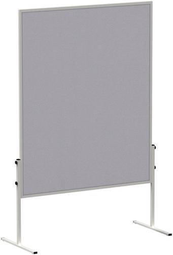 Maul Moderationstafel MAULsolid (B x H) 120cm x 150cm Filz Grau Inkl. Rollen, Pinntafel, beidseitig von Maul