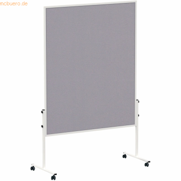 Maul Moderationstafel solid 150x120 cm Filz ungeteilt mit Rollen grau von Maul