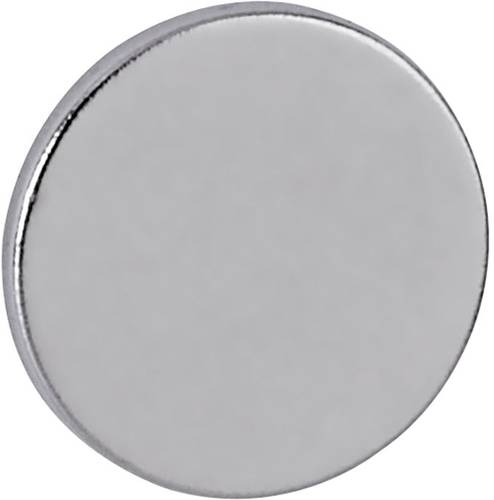 Maul Neodym Magnet (Ø x H) 10mm x 1mm Scheibe Silber 10 St. 6166196 von Maul