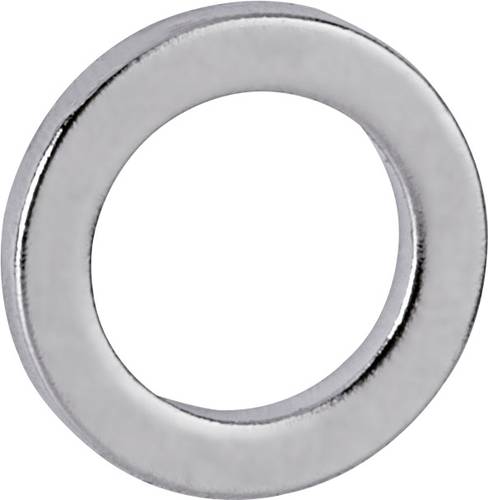 Maul Neodym Magnet (Ø x H) 12mm x 1.5mm Ring Silber 10 St. 6168396 von Maul