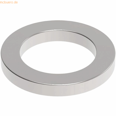 Maul Neodym-Ringmagnet 12mm 500 g hellsilber VE=10 Stück von Maul