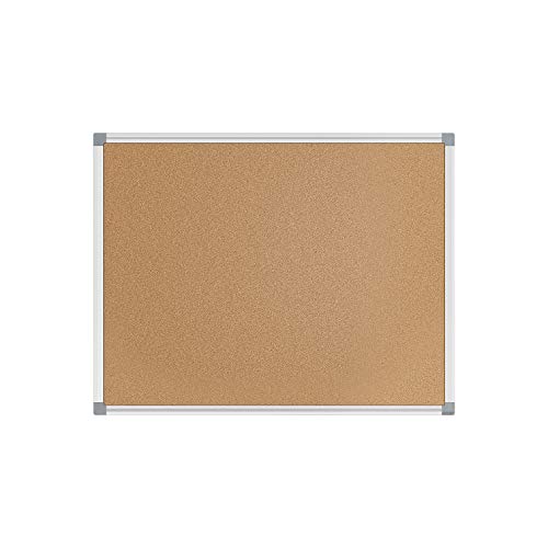Pinnboard Maulstandard, 60 x 45 cm, Naturbelassener Kork, Aluminium-Rahmen, Grau Pinnboard Maulstandard, 60 x 45 cm, Naturbelassener Kork, Aluminium-Rahmen, Grau von Maul