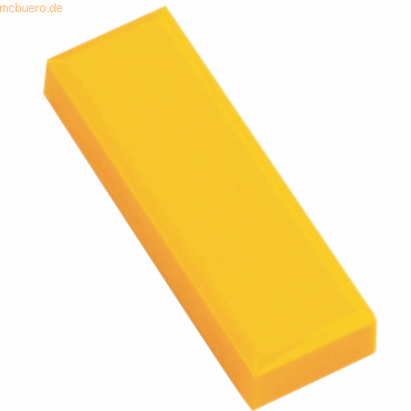Maul Rechteckmagnet 53x18mm 1kg Haftkraft 20 Stück gelb von Maul