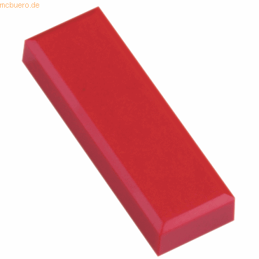 Maul Rechteckmagnet 53x18mm 1kg Haftkraft 20 Stück rot von Maul