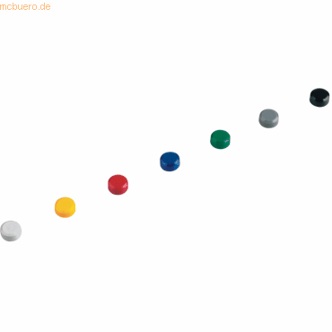 Maul Rundmagnet 15mm Durchmesser 0,17kg Haftkraft 20 Stück farbig sort von Maul