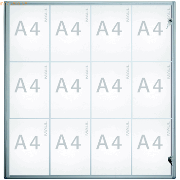 Maul Schaukasten extraslim 12xA4 aluminium Innenbereich 96,3x93,1x2,7c von Maul