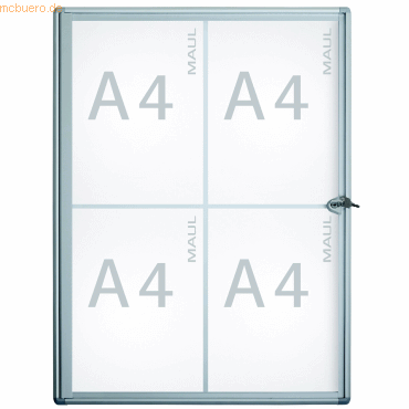 Maul Schaukasten extraslim 4xA4 aluminium Innenbereich 65,5x49,1x2,7cm von Maul