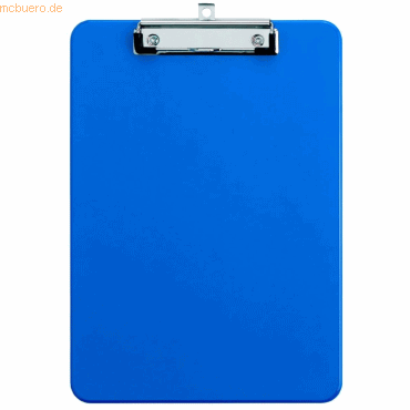 Maul Schreibplatte A4 Kunststoff mit Bügelklemme blau von Maul