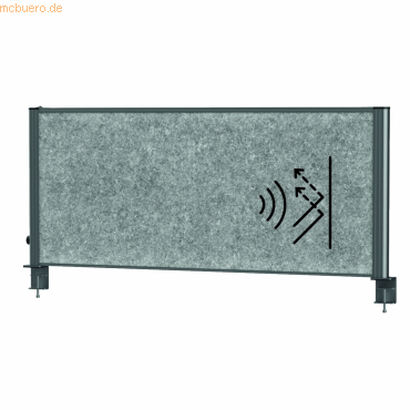 Maul Tisch-Trennwand MAULconnecto Uplight 120x50cm Akustik dunkelgrau/ Maul Tisch-Trennwand MAULconnecto Uplight 120x50cm Akustik dunkelgrau/ von Maul