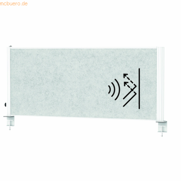 Maul Tisch-Trennwand MAULconnecto Uplight 120x50cm Akustik hellgrau/we Maul Tisch-Trennwand MAULconnecto Uplight 120x50cm Akustik hellgrau/we von Maul