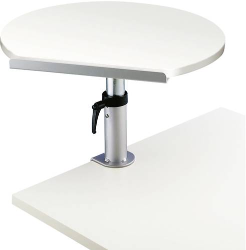 Maul Tischpult Silber 9301102 Farbe der Tischplatte: Weiß höhenverstellbar, mit Tischklemme max. H von Maul