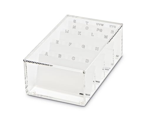 Maul Visitenkartenbox aus Acryl | Schreibtisch Organizer inkl. Deckel zur Aufbewahrung von Kunden- und Visitenkarten | Möbelschonend dank Noppen für Schreibtisch und Regal | Transparent Maul Visitenkartenbox aus Acryl | Schreibtisch Organizer inkl. Deckel zur Aufbewahrung von Kunden- und Visitenkarten | Möbelschonend dank Noppen für Schreibtisch und Regal | Transparent von Maul