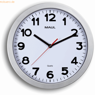 Maul Wanduhr MAULstep 30cm silber Maul Wanduhr MAULstep 30cm silber von Maul