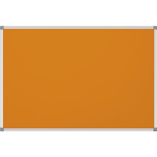 Pinnboard 6443843 MAULstandard, 90 x 60 cm, hochwertiger Filz, Aluminium-Rahmen, orange von Maul