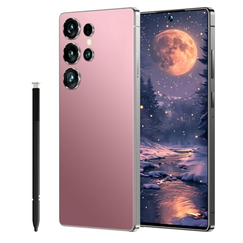 Maustron G25Ultra Unlocked Phone 7.3“ HD+ Display | 8GB RAM 256GB ROM | Dual SIM & 108MP Kamera | Android 14 | 4G LTE + Face ID/Wi-Fi/GPS | Lange Batterie - Budget Smartphone (G25Ultra-Roségold) von Maustron