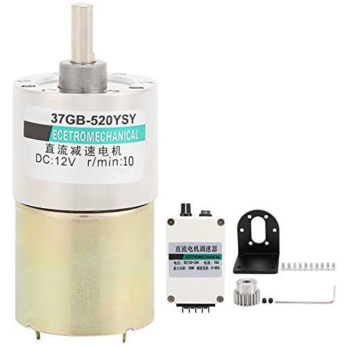 DC Reduktion Motor Einstellbarer Geschwindigkeit CW/CCW DC12V mit Klammer für Mikromaschinen (10 U/min/min) von Mavaol