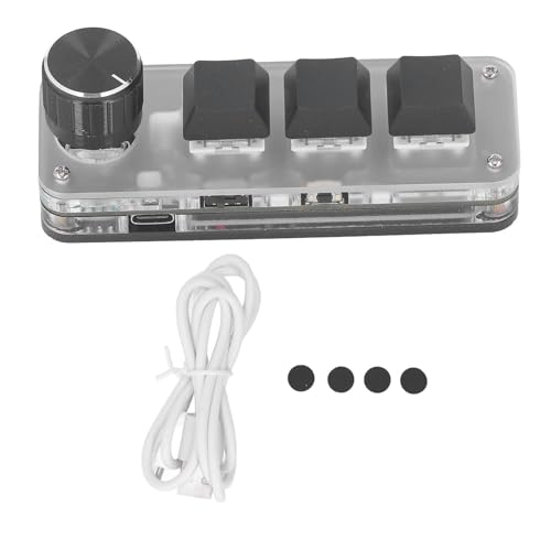Mavaol Mini -Tastatur 3 Taste Programmierbarer Blauschalter Mechanischer Tastatur -RGB -LED für Spiele von Mavaol