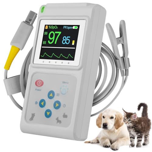 Mavdecll Handheld-Pulsoximeter Für Den Tierärztlichen Gebrauch, Messung Der Sauerstoffsättigung Und Herzfrequenz Von Haustieren, Mit Sonde Und USB-Kabel, Sicher Und Nicht-invasiv, Für Hunde, Katzen Mavdecll Handheld-Pulsoximeter Für Den Tierärztlichen Gebrauch, Messung Der Sauerstoffsättigung Und Herzfrequenz Von Haustieren, Mit Sonde Und USB-Kabel, Sicher Und Nicht-invasiv, Für Hunde, Katzen von Mavdecll