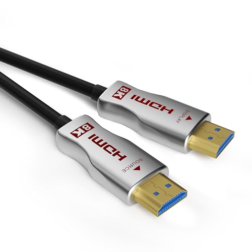 MavisLink 8K HDMI 2.1 Glasfaserkabel, 7,6 m, 48 Gbit/s, 8 K, 60 Hz, 4 K, 120 Hz, dynamisches HDR/eARC/HDCP 2.2, dünn, flexibel, geeignet für RTX 3080 3090 Xbox Series X PS5 LG C9 Samsung Q90T TCL Sony von MavisLink