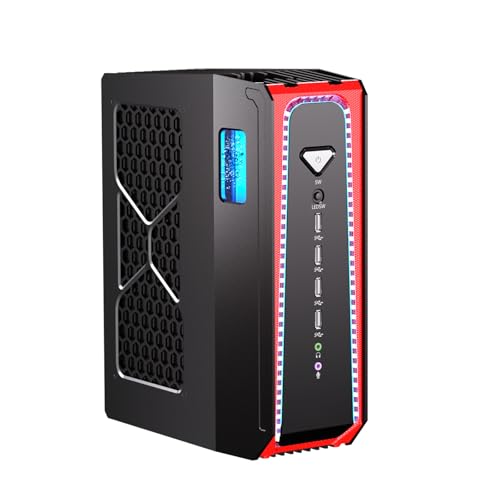 Mavsloly Mini Gaming PC Liquid Cooling, 13th Gen Core i9-13900F mit 32G DDR5 RAM 1T PCIE4.0 SSD Desktop Computer, RTX4070 12G, 8K, 1*HDMI, 3*DisplayPort, Optisch, WiFi 6e, Windows 11 Pro Mavsloly Mini Gaming PC Liquid Cooling, 13th Gen Core i9-13900F mit 32G DDR5 RAM 1T PCIE4.0 SSD Desktop Computer, RTX4070 12G, 8K, 1*HDMI, 3*DisplayPort, Optisch, WiFi 6e, Windows 11 Pro von Mavsloly