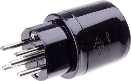 Max Hauri AG 106531 Netzstecker Schweiz Kunststoff 400V Schwarz von Max Hauri AG