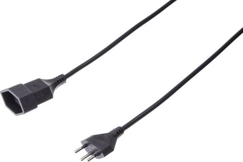 Max Hauri AG 114403 Strom Verlängerungskabel Schwarz 5.00m H05VV-F 3G 1,0mm² von Max Hauri AG