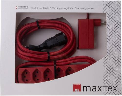Max Hauri AG 125408 Strom Verlängerungskabel Rot 3.00m von Max Hauri AG