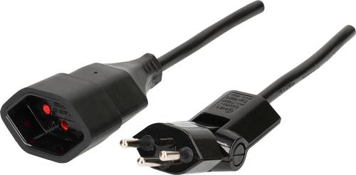 Max Hauri AG 129049 Strom Verlängerungskabel 10A Schwarz 0.50m von Max Hauri AG