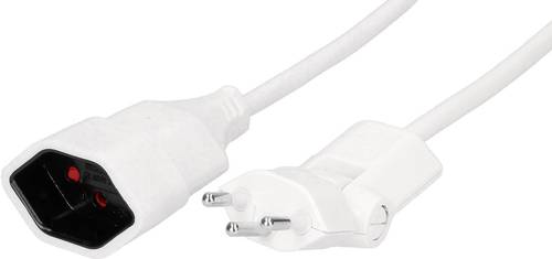 Max Hauri AG 129050 Strom Verlängerungskabel Weiß 1.00m H05VV-F 3G 1,0mm² von Max Hauri AG