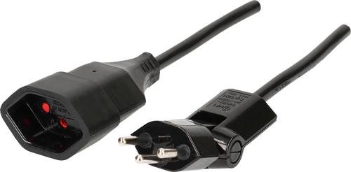 Max Hauri AG 129051 Strom Verlängerungskabel 10A Schwarz 1.00m von Max Hauri AG