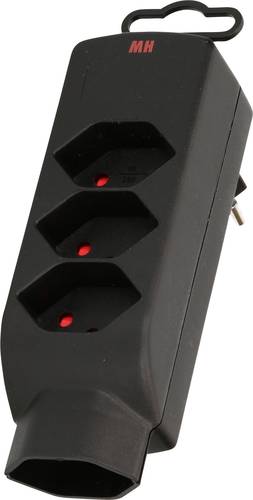 Max Hauri AG 131456 4fach Steckdosen-Verteiler Schwarz von Max Hauri AG