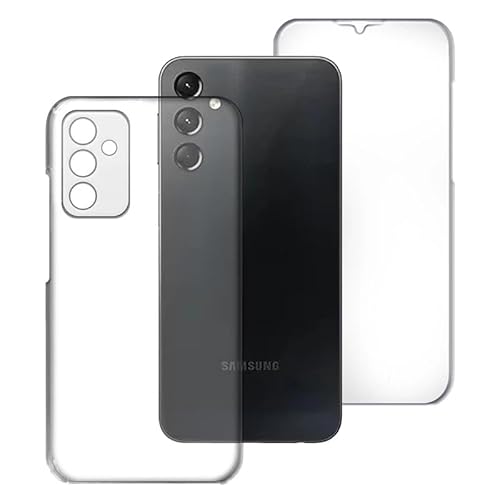 Hülle für Samsung Galaxy S23 FE 360 Grad Transparent Silikon Komplett Schutzhülle Durchsichtig Beide Seiten Doppelseitig Full Body Vorne und Hinten Stoßfest Case (Samsung Galaxy S23 FE) von Max Power Digital