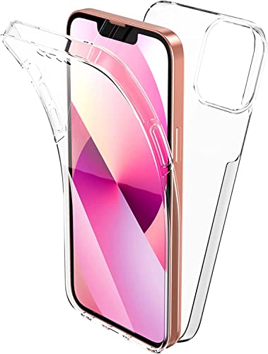 Hülle für iPhone 13 Pro Max 360 Grad Transparent Silikon Komplett Schutzhülle Durchsichtig Beide Seiten Doppelseitig Full Body Vorne und Hinten Stoßfest Case (iPhone 13 Pro Max) von Max Power Digital