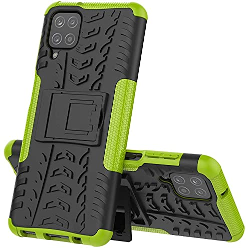 Max Power Digital Hülle für Samsung Galaxy A12/M12 Schutzhülle Bumper Handyhülle Case Cover Stoßfest Doppelschichter Outdoor Shock Absorption 360 Grad (Samsung Galaxy A12/M12, Grün) von Max Power Digital