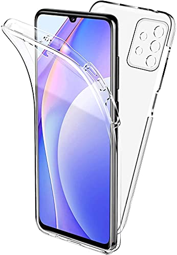 Max Power Digital Hülle für Samsung Galaxy A32 4G 360 Grad Transparent Silikon Schutzhülle Durchsichtig Beide Seiten Doppelseitig Full Body Vorne und Hinten Stoßfest Case von Max Power Digital