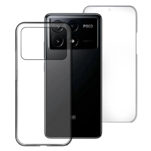 Max Power Digital Hülle für Xiaomi Poco X6 Pro 5G 360 Grad Transparent Silikon Schutzhülle Durchsichtig Beide Seiten Doppelseitig Full Body Vorne und Hinten Stoßfest Case von Max Power Digital