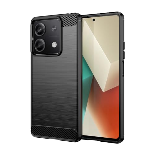 Max Power Digital Hülle für Xiaomi Redmi Note 13 5G Carbon Cover Schutzhülle Handyhülle Silikon Case Stoßfest Kratzfeste Schutzhülle Schwarz Cover Shock [Kabellose Aufladung Kompatibel] von Max Power Digital